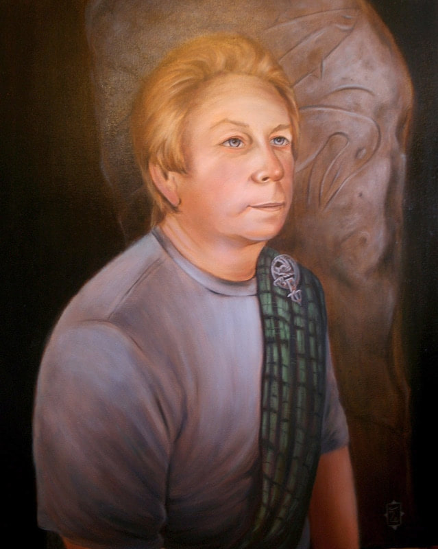Oil Portrait on Canvas of Robert by artist Marsha Bowers