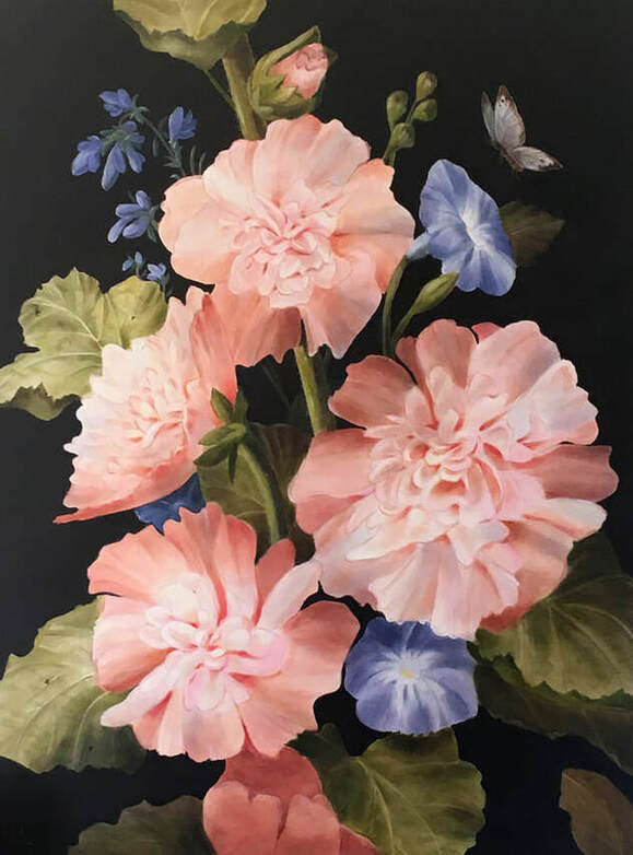 Floral oil painting by artist Marsha Bowers
