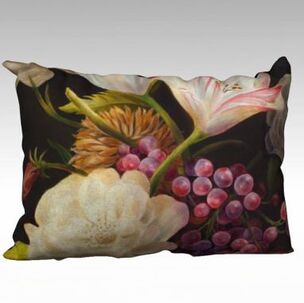 winter floral pillow by Marsha Bowers